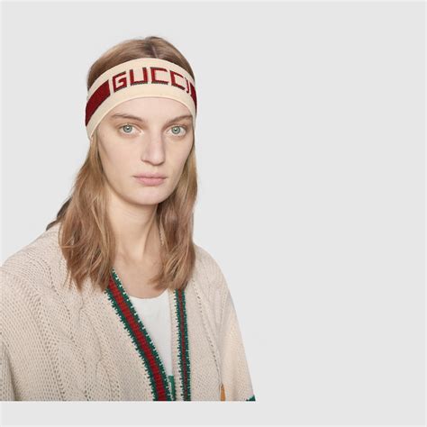 Gucci Fascia per capelli con logo Gucci 